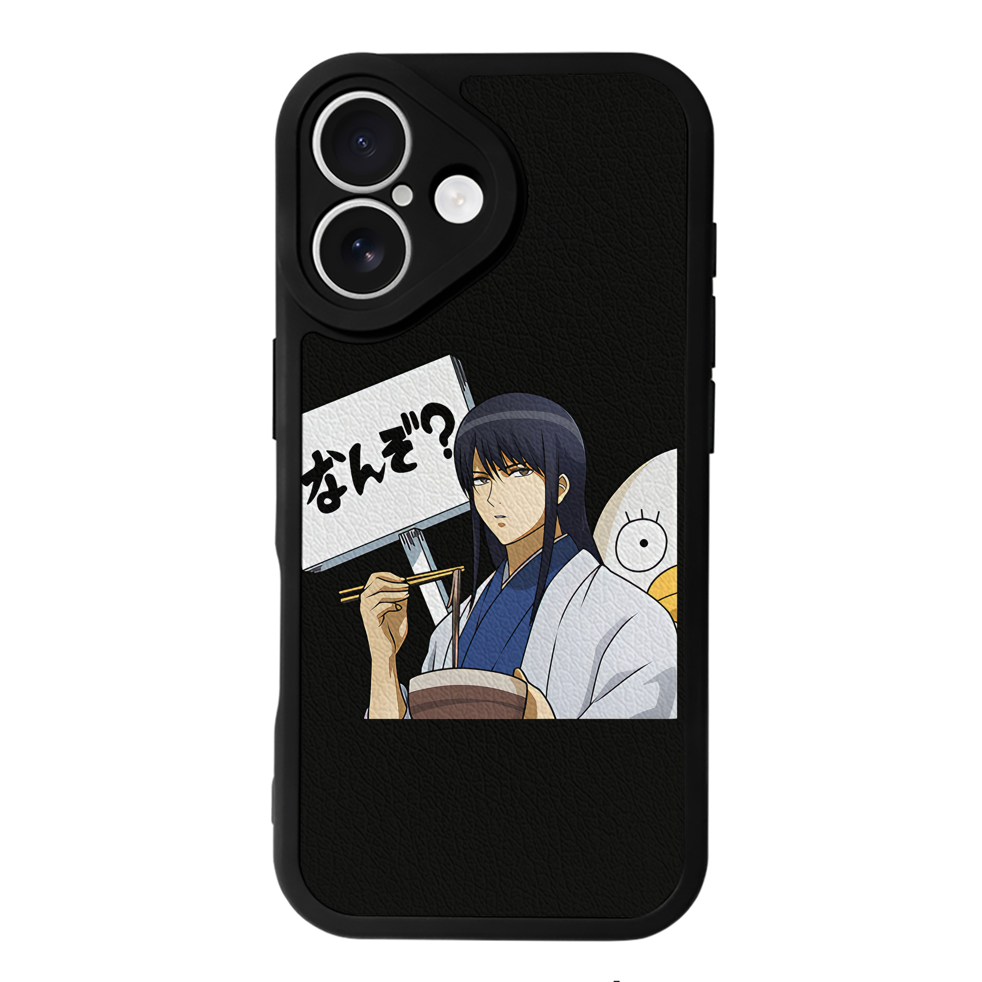 （画像用） ぎんたま 坂田銀時（さかたぎんとき） 神楽 志村新八（しむら しんぱち） GINTAMA Sakata Gintoki Kagura Shimura Shinpachi 【iPhone 16シリーズ対応】シリコンスマホケース（レザー調） 材質：シリコン